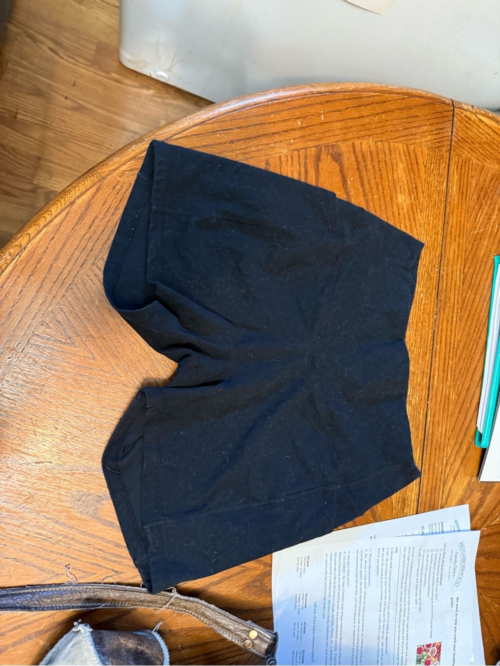Women's Black High-Waist Bike Shorts